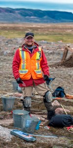Tim at work on Baffin Island, Nunavut. Photo by Marc Pike.